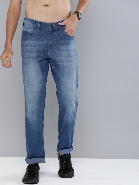 

HERE&NOW Men Blue Heavy Fade Regular Fit Jeans