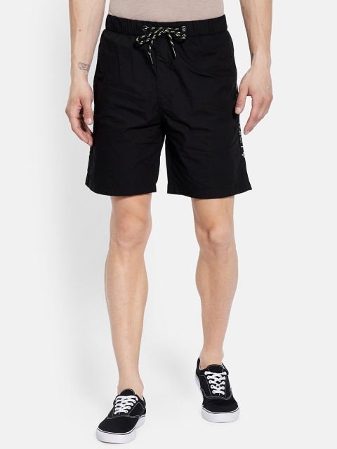 

Octave Men Black Mid-Rise Regular Shorts