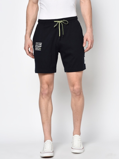 

Octave Men Navy Blue Mid-Rise Cotton Regular Shorts