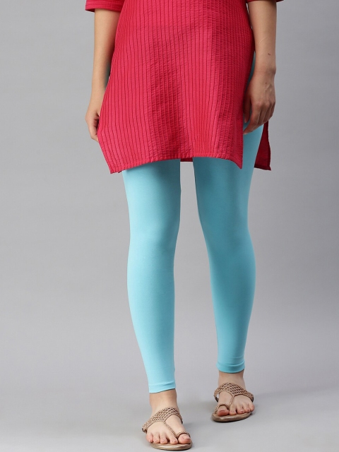 

De Moza Women Blue Solid Ankle-Length Leggings