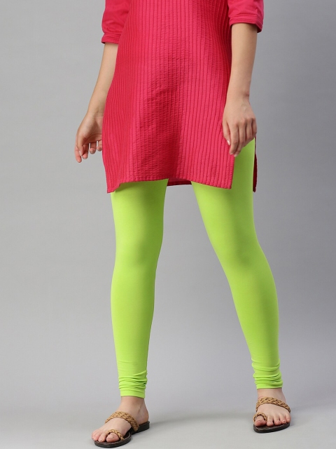 

De Moza Women Lime Green Solid Ankle-Length Leggings