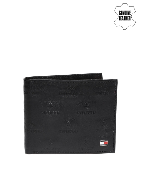 

Tommy Hilfiger Men Black Genuine Leather Textured Wallet