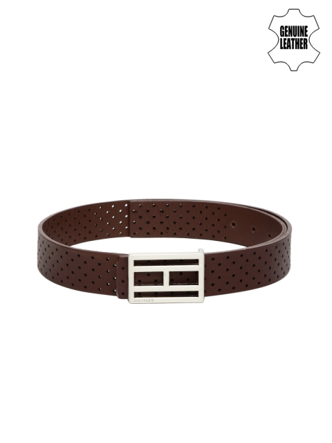 

Tommy Hilfiger Men Brown Cut-Out Genuine Leather Belt