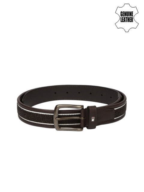 

Tommy Hilfiger Men Brown Genuine Leather Textured Belt