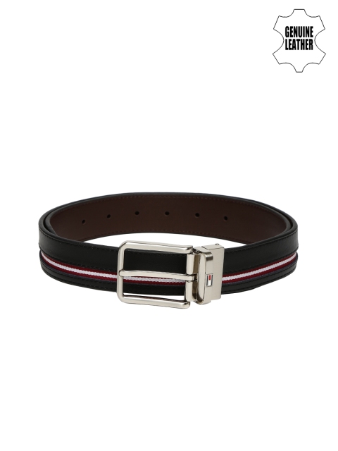 

Tommy Hilfiger Men Balck & Brown Genuine Leather Reversible Belt, Black