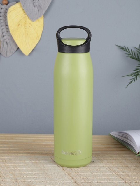 

Servewell Olive-Green & Black Solid Iceberg Stainless Steel Vacuum Bottle 700 ML