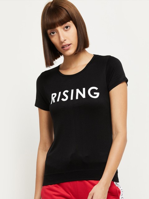 

max Women Black T-shirt