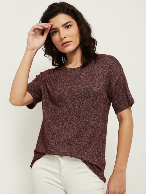 

max Women Maroon T-shirt