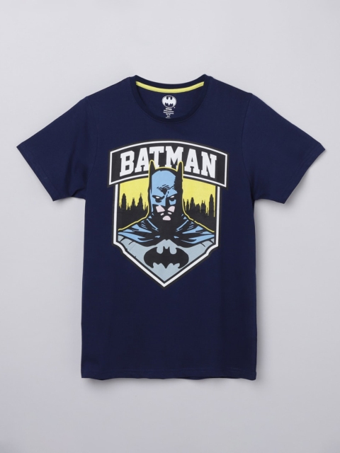 

max Boys Blue Printed V-Neck T-shirt