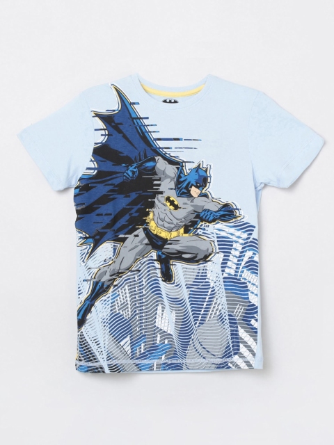 

max Boys Blue Graphic Printed Cotton Pure Cotton T-shirt