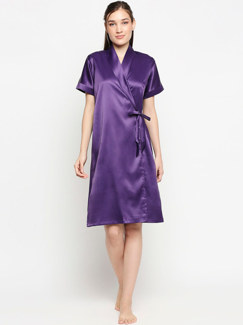 

Lady Love Women Purple Solid Robe