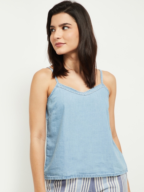 

max Blue Women Regular Top