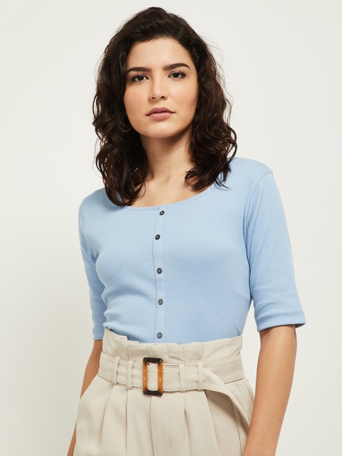 

max Blue Regular Top