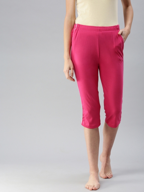 

NOT YET by us Women Pink Side Piping Capri