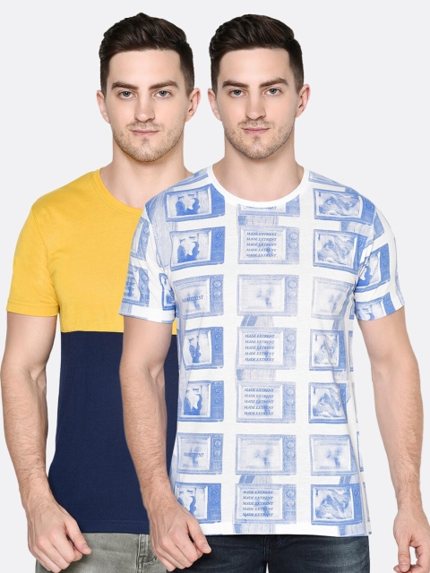 

ELEGANCE Men Pack Of 2 Printed T-shirts, Multi
