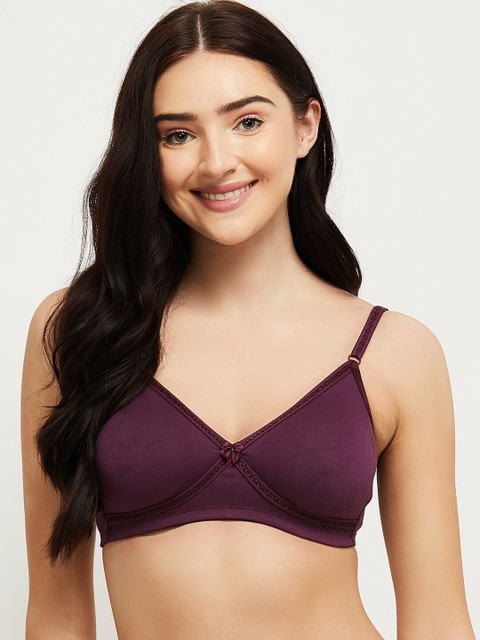 

max Wine T-shirt Bra Half Coverage Underwired Lightly Padded Bra- SP21SCOB02WINE, Burgundy