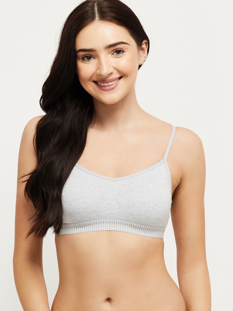 

Max Grey Melange Non Wired Lightly Padded Full Coverage Beginners Bra