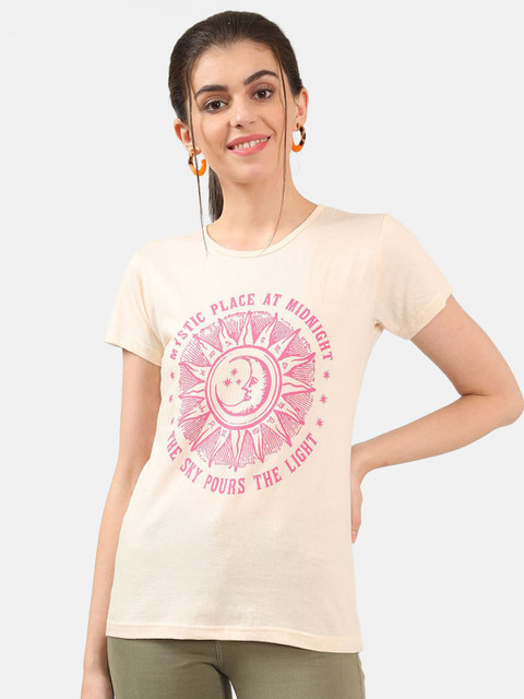 

V2 Value & Variety Cream-Coloured Regular Top