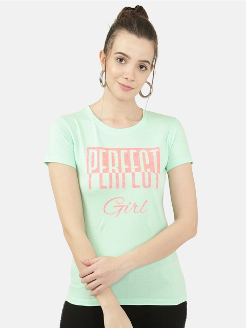 

V2 Value & Variety Sea Green Printed Chambray Regular Top