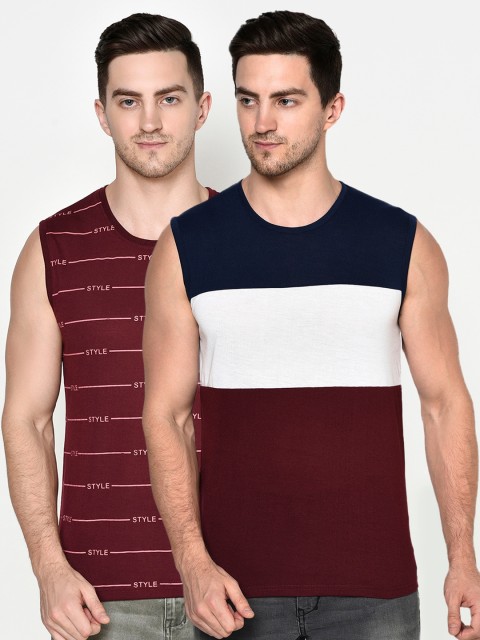 

ELEGANCE Men Set of 2 Multicoloured T-shirts, Multi