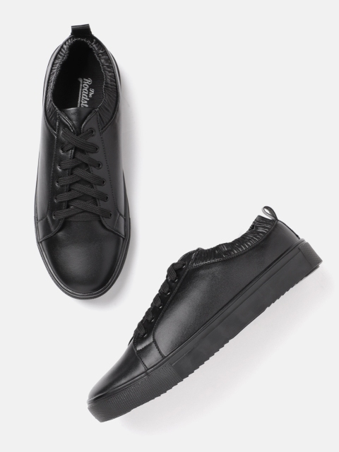 

Roadster Women Black Solid Sneakers