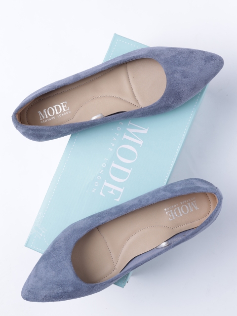 

Mode by Red Tape Women Blue Solid Ballerinas