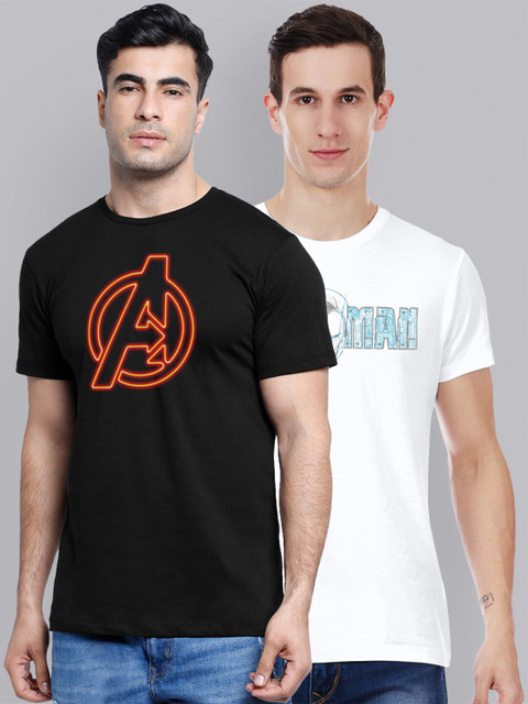 

Free Authority Men Pack Of 2 Avengers Printed Pure Cotton T-shirts, Multi