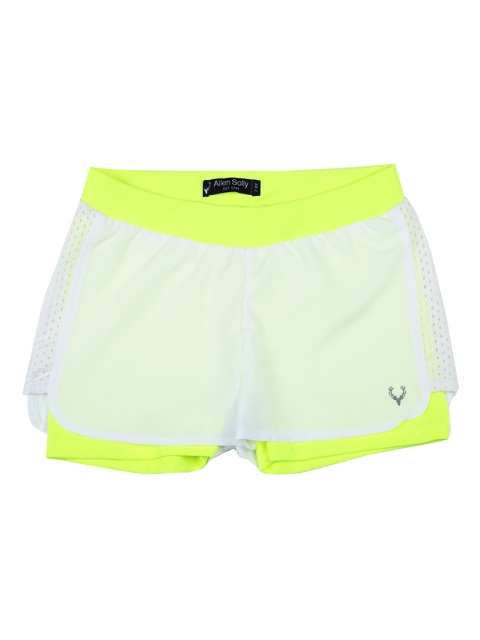 

Allen Solly Junior Girls Green Mid-Rise Regular Shorts