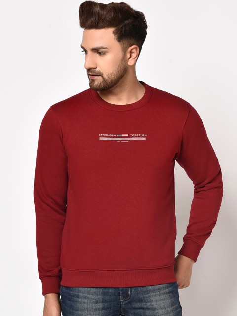 

Octave Men Maroon Printed Sweatshirt