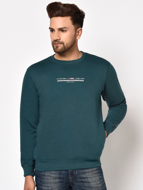 

Octave Men Green Printed Sweatshirt