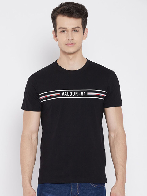 

Octave Men Black Typography Cotton T-shirt