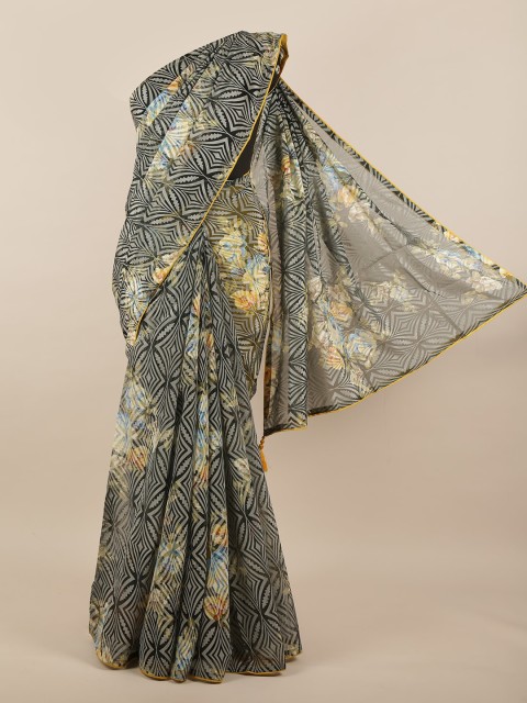 

Pothys Grey & Black Jute Silk Saree
