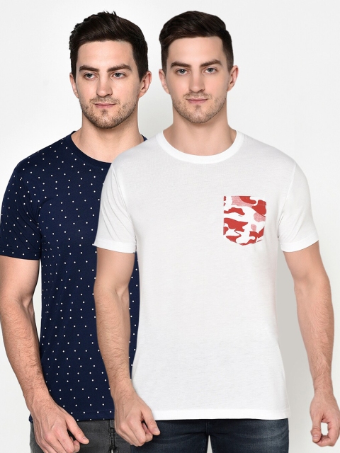 

ELEGANCE Men Pack Of 2 Printed T-shirts, Multi