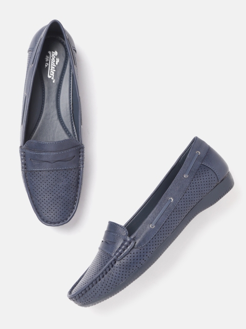 

Roadster Women Blue Perforated Penny Loafers