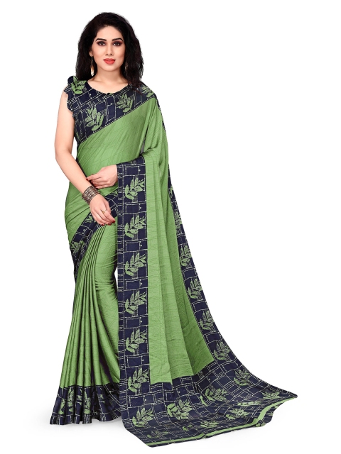 

KALINI Green & Navy Blue Bagh Saree