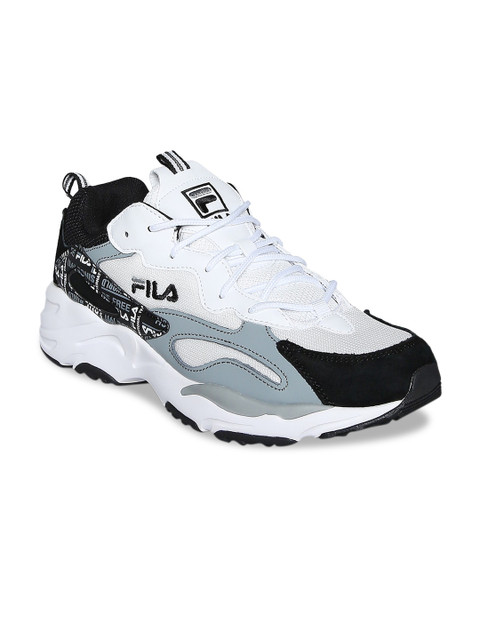 

FILA Men White Woven Design PU Sneakers