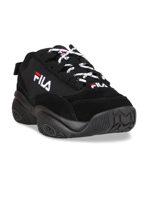 

FILA Men Black Printed Leather Trekking Shoes