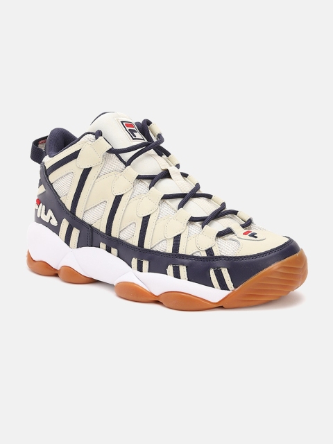 

FILA Men Beige Woven Design PU Sneakers