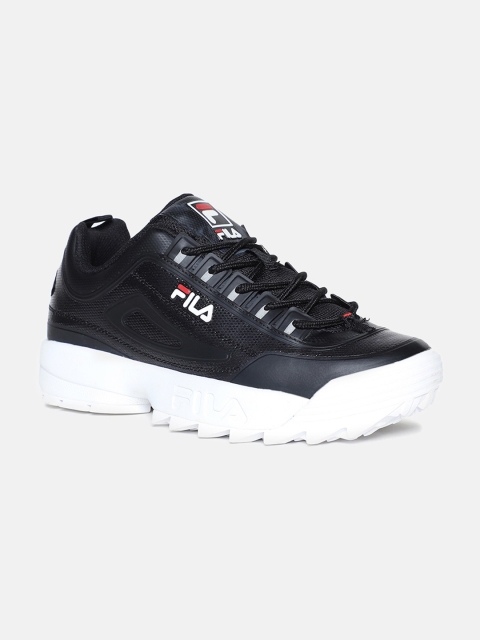 

FILA Men Black Colourblocked Leather Flatforms