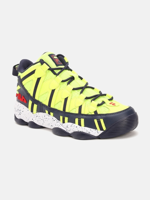 

FILA Men Yellow Woven Design PU Sneakers