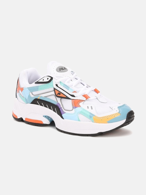 

FILA Men White Printed Leather Sneakers