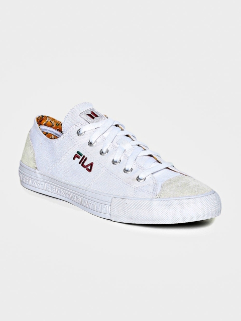 

FILA Unisex White Solid Sneakers