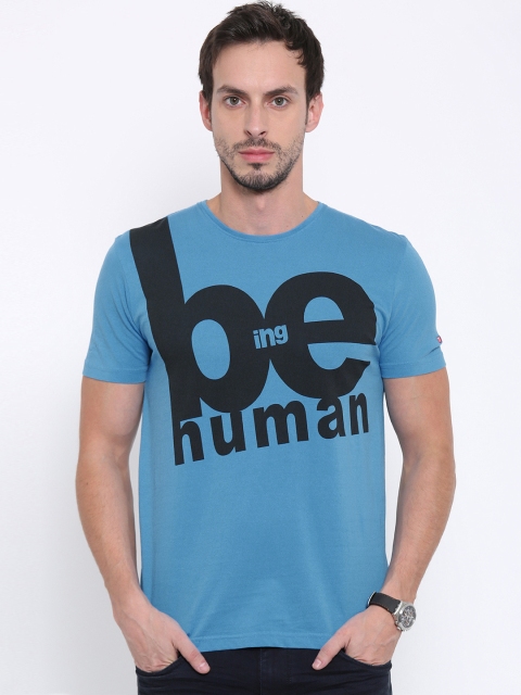 Being Human Men Blue Printed T-Shirt available at myntra for Rs.449