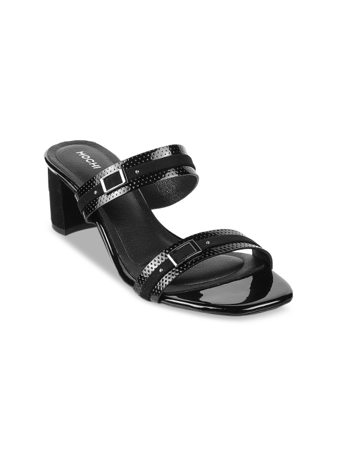 

Mochi Women Black Textured Platform Pumps