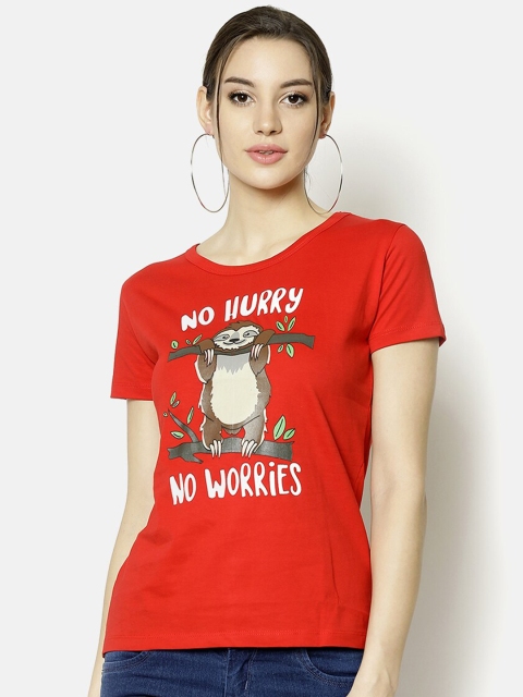 

V2 Value & Variety Women Red Chambray Regular Top