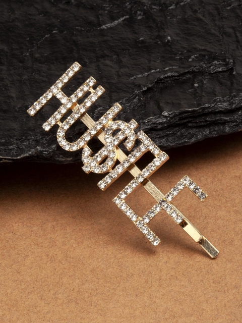 

Ferosh Gold-Toned Hustle Embellished Bobby Pin