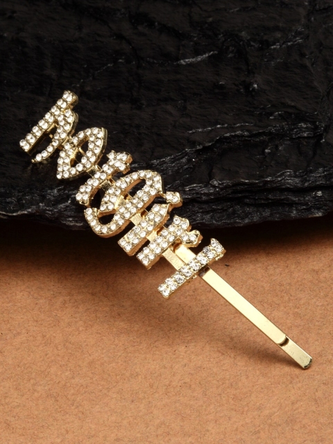 

Ferosh Gold-Toned Hot Girl Embellished Bobby Pin