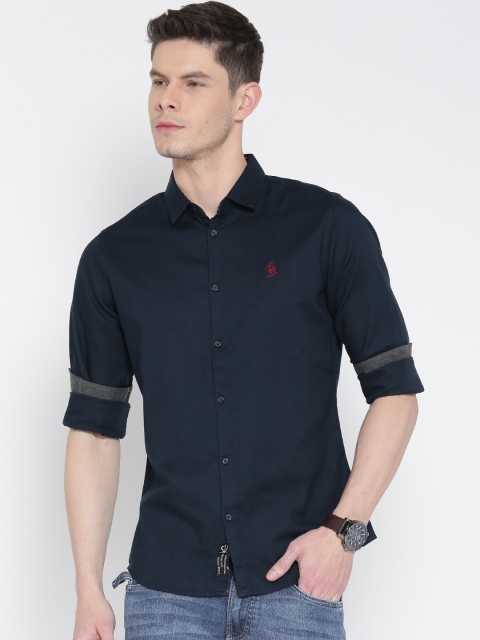 

Being Human Clothing Men Navy Solid Casual Shirt, Navy blue