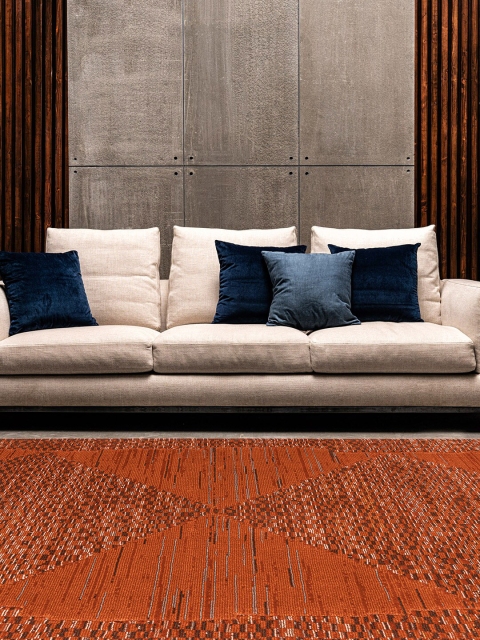 

DDecor Rust Brown Geometric Carpet