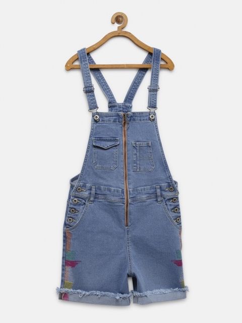 

Pepe Jeans Girls Blue Mid Wash Dungaree